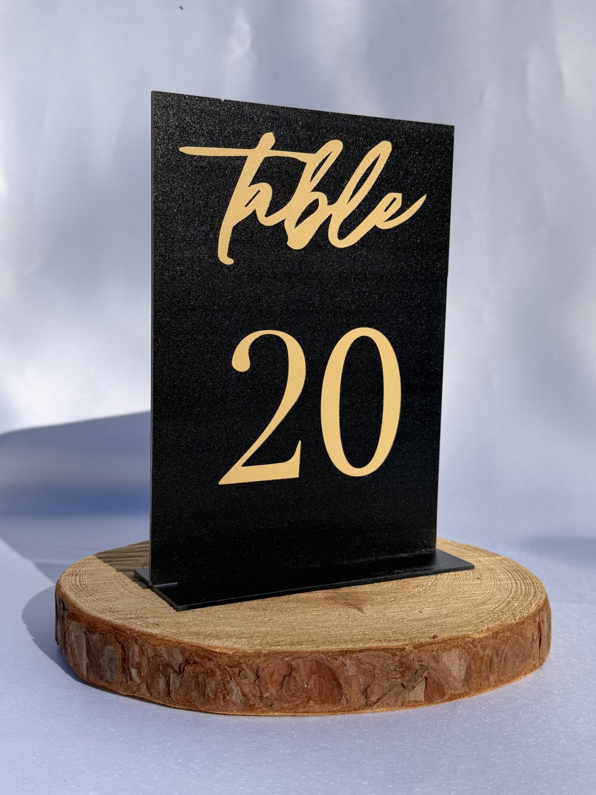 Pöytänumero musta 1-20